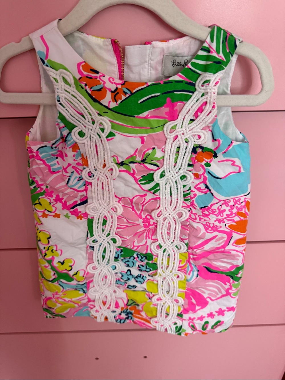 Lilly Pulitzer Bright Floral Sleeveless Shell in Pink, Green & Aqua